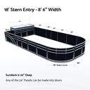 Stern Entry Sun Deck - 8' 6" Wide Pontoon Fence Rail Package