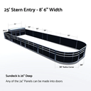 Stern Entry Sun Deck - 8' 6" Wide Pontoon Fence Rail Package