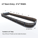 Stern Entry Sun Deck - 8' 6" Wide Pontoon Fence Rail Package