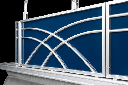 Stern Entry - 8' Wide Pontoon Fence Rail Package