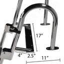 Stern Entry Pontoon Ladder (Heavy Duty Stainless Ladder)