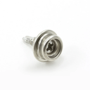 Fasnap Self Drilling Screw Stud 1/2" Nickel Plated Brass / #8 Stainless Steel Tek Screw