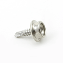 Fasnap Self Drilling Screw Stud 1/2" Nickel Plated Brass / #8 Stainless Steel Tek Screw