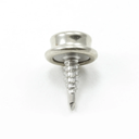 Fasnap Self Drilling Screw Stud 1/2" Nickel Plated Brass / #8 Stainless Steel Tek Screw