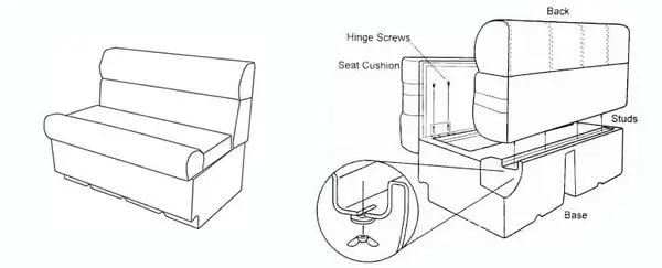 24" Premium Pontoon Boat Seats