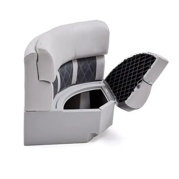 DeckMate-KL30-500-charcoal-gray-luxury-round-corner-boat-seat-front-open.webp