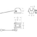 SS BALL AND SOCKET DECK HINGE PIN AND LANYARD 7/8 TUBING
