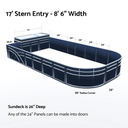 Stern Entry Sun Deck - 8' 6" Wide Pontoon Fence Rail Package