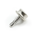 Fasnap Self Drilling Screw Stud 1/2" Nickel Plated Brass / #8 Stainless Steel Tek Screw