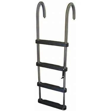 4 Step Removable Telescoping Pontoon Ladder 316 Stainless Steel