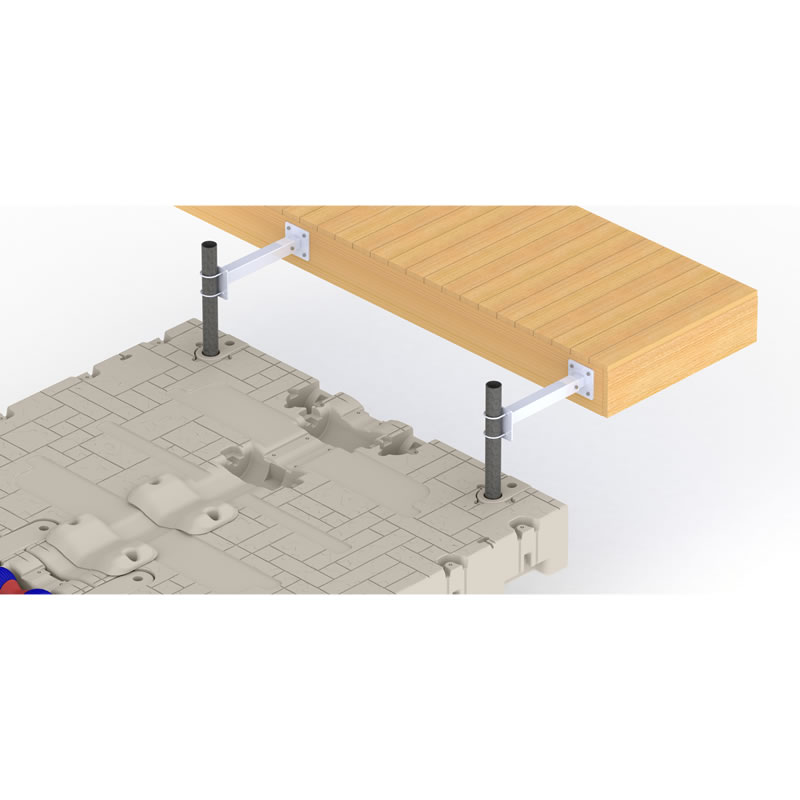 Telescopic support Kit for Fixed Dock or Seawall