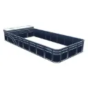 Full Width Sun Deck - 8' Wide 28" Corners Pontoon Fence Railing Package 