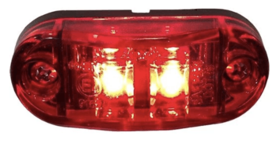 DeckMate 2.6 x 1" Red Surface Mount Pontoon Trailer Marker Light