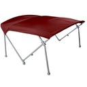 Heavy Duty Pontoon Boat Tops (8'W x 8' L Pontoon Bimini with Boot) / Burgundy