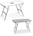 Folding Aluminum and Melamine Top Boat Table (24 x 35 x 24")  