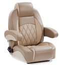 Luxury Reclining Pontoon Captain's Chair / Tan & Beige