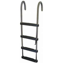4 Step Removable Telescoping Pontoon Ladder 316 Stainless Steel